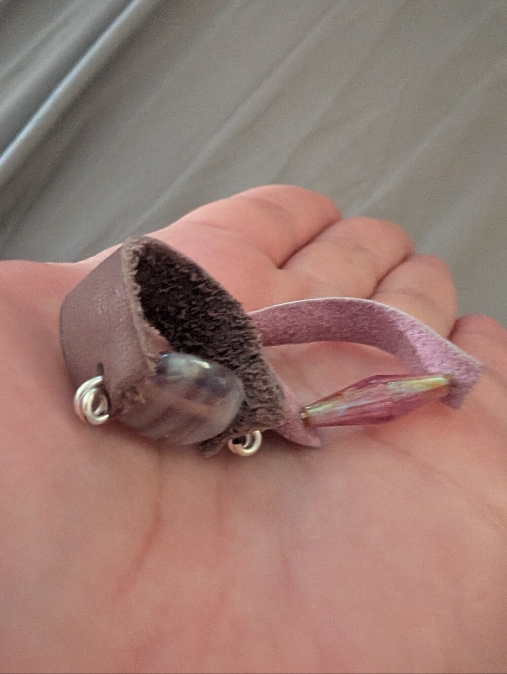 Handcrafted Leather Gemstone Rings